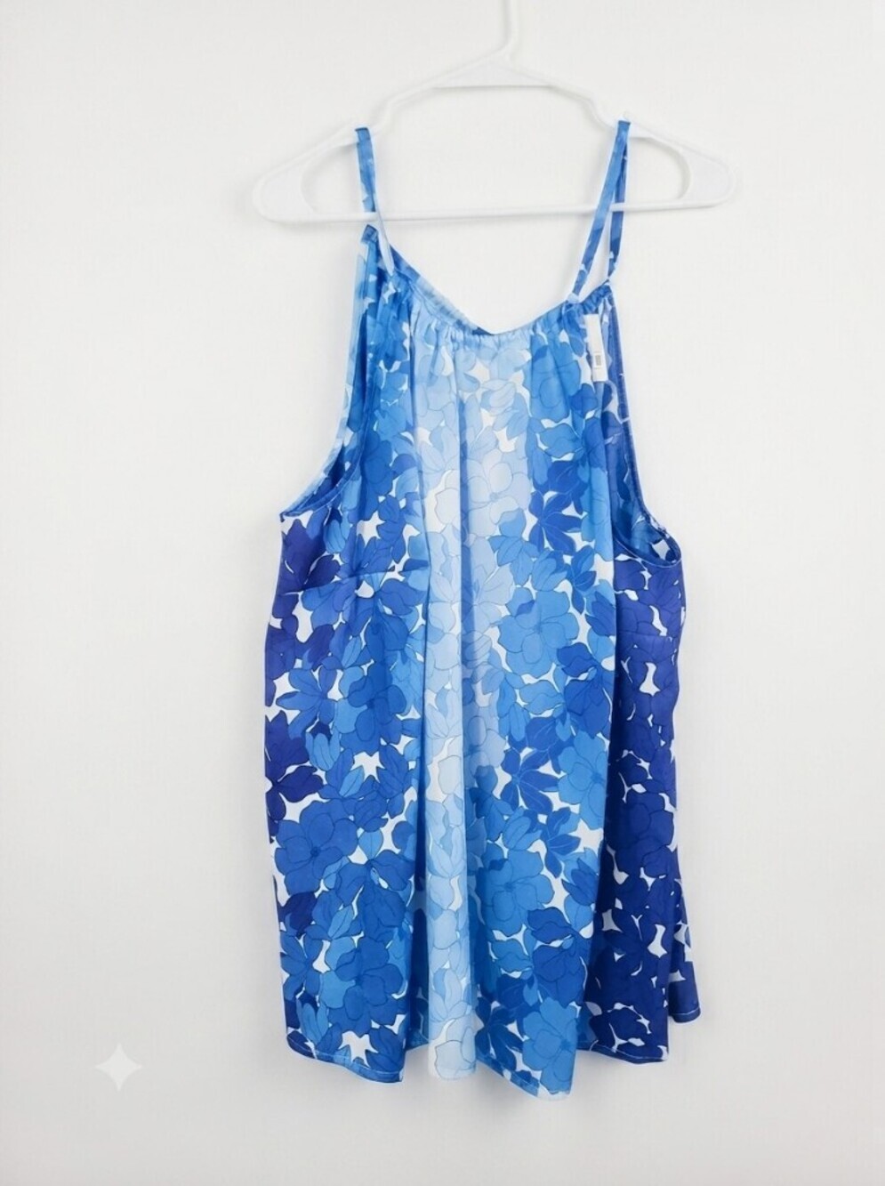 Lane Bryant Blue Floral Cami Tank Top